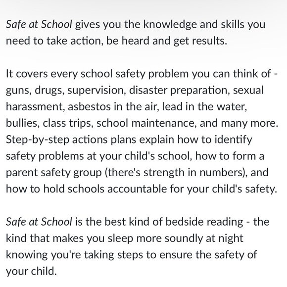 SAFE AT SCHOOL: Awareness and Action for Parents of Kids Grades K-12 - Picture 3 of 3